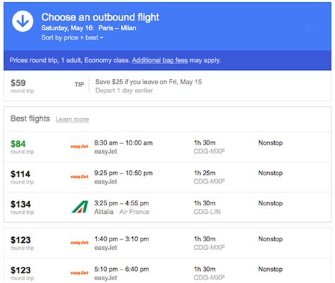 Think-Dash: Google Flights Uses Material Design