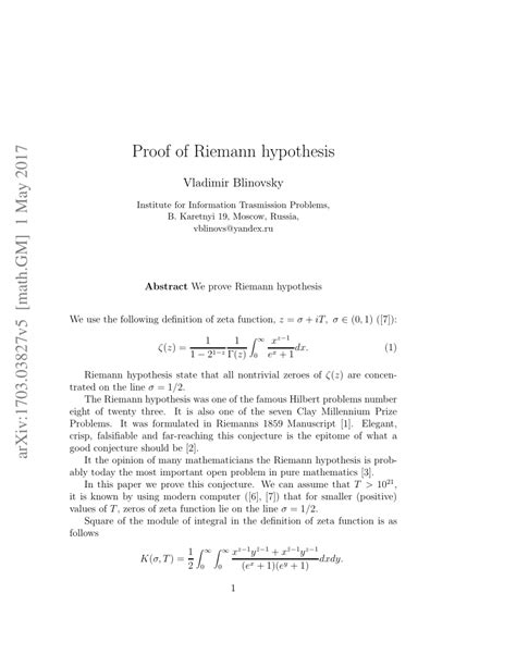 (PDF) Proof of Riemann hypothesis