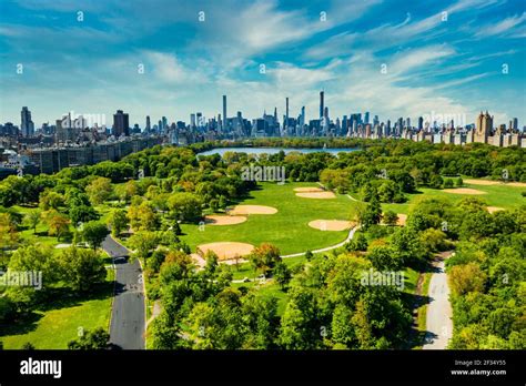 Central Park aerial view in Manhattan, New York Stock Photo - Alamy