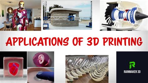 Applications of 3D Printing - 5 3D Printing Applications - Introduction to 3D Printing - YouTube