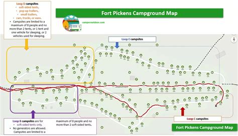 Fort Pickens Campground Map - Camper Outdoor