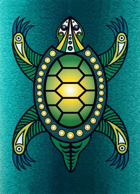 Native American Art Print Giclee Native Art Print Turtle | Etsy