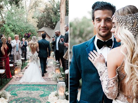 DWTS Mark Ballas + BC Jean's Bold, Bohemian-Inspired Wedding | Green ...