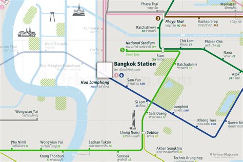 Bangkok Rail Map - City train route map, your offline travel guide