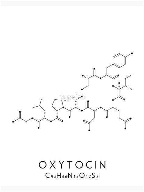 "Oxytocin Molecular Structure" Poster for Sale by typelab | Molecule ...