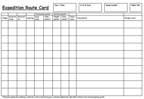 52 Blank Route Card Template Excel in Word by Route Card Template Excel ...