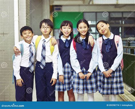 Portrait of a Group of Asian Elementary School Children Stock Photo - Image of elementary ...