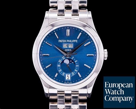 Patek Philippe 5396/1G-001 Annual Calendar 5396/1G Blue Dial 18K White Gold / Bracelet (46483 ...