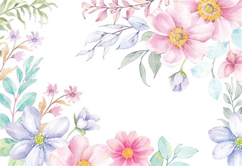 Spring Flowers Watercolour Wallpaper – Ginger Monkey