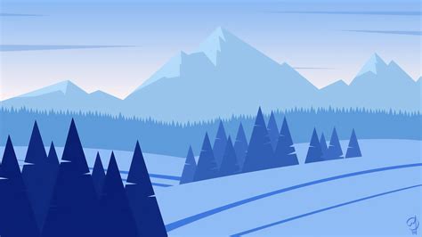 Winter Minimalistic Blue Wallpapers - Wallpaper Cave