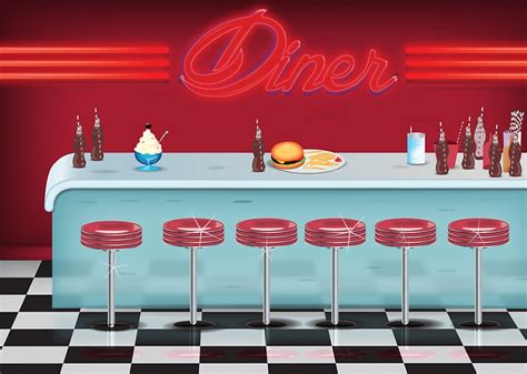 "American Diner" Canvas Prints by vectorwebstore | Redbubble