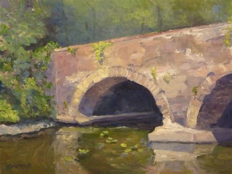 Stone Bridge Oil Painting Original Plein by RenderedImpressions