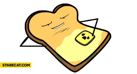 Butter on bread funny animation | StareCat.com