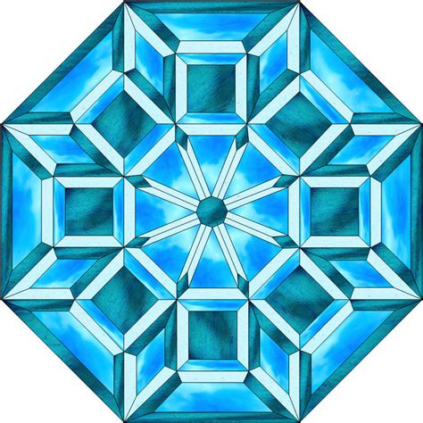 Geometric Octagon Stained Glass Pattern – Paned Expressions Stained Glass