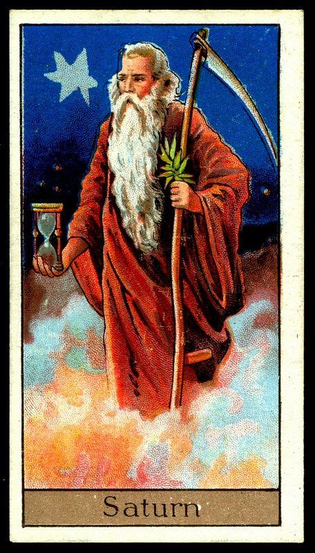 Cigarette Card - Saturn. "Mythological Gods & Goddesses". Saturn ...