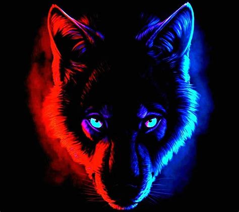 Neon Blue Wolf, cool blue wolf HD phone wallpaper | Pxfuel