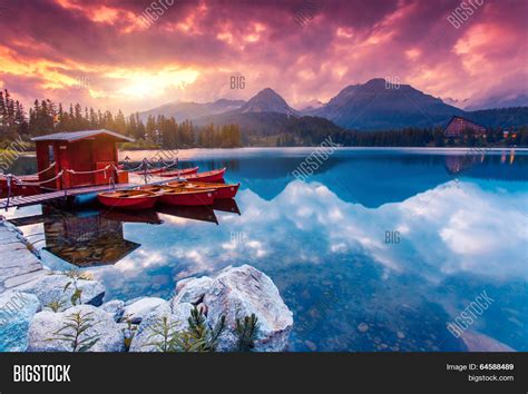 Peaceful Mountain Lake Image & Photo (Free Trial) | Bigstock