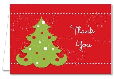 Christmas Thank You Cards | Christmas Tree Thank You Notes