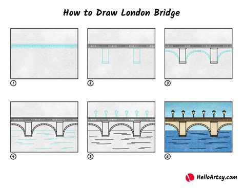 How to Draw London Bridge - HelloArtsy