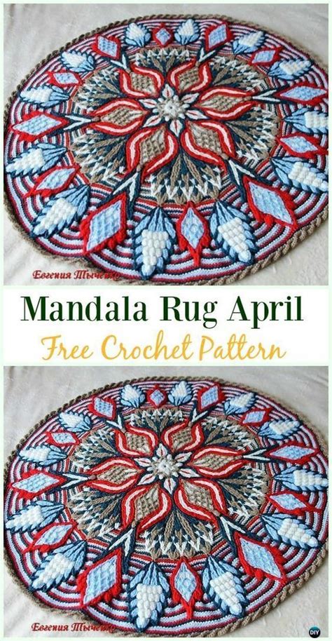 Crochet Mandala Rug April Free Pattern - #Crochet Area #Rug Ideas Free ...