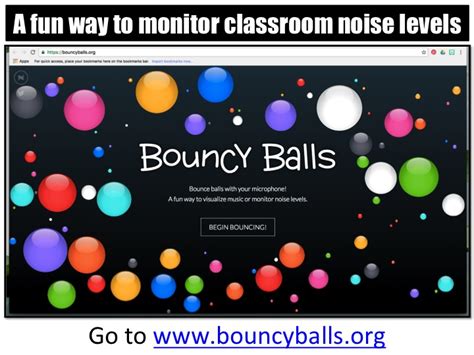 Monitor Classroom Noise - Bouncyballs.org - Classroom Freebies