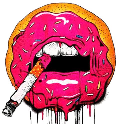 Lips Smoking Cigarette Drawing | Lipstutorial.org