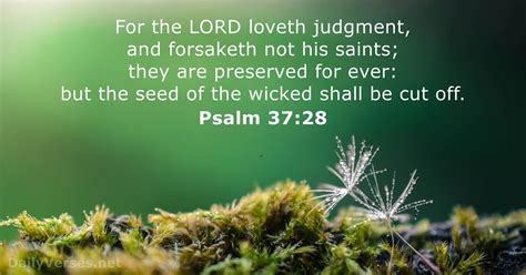 Psalm 37:28 - Bible verse (KJV) - DailyVerses.net