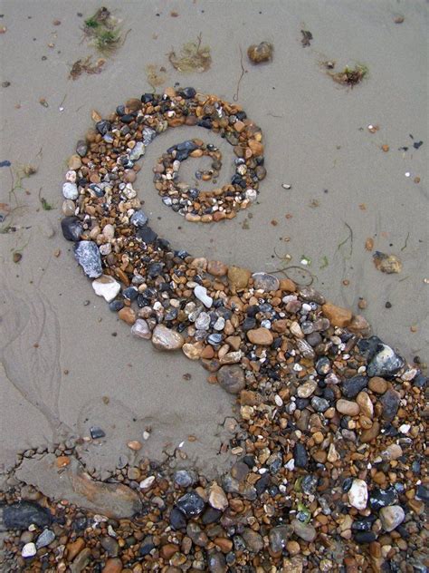 Seashell Spiral on the Beach