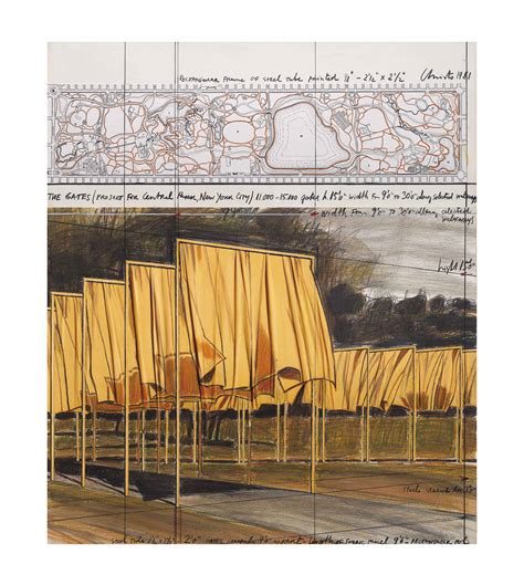 Christo (b. 1935) , The Gates (Project for Central Park, New York City ...