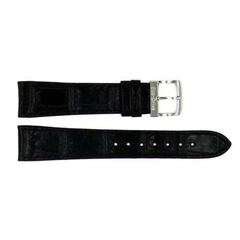 Genuine Citizen Eco-Drive Black Alligator Grain 19mm Leather Watch Band | Total Watch Repair ...