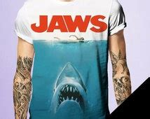 Popular items for jaws tshirt on Etsy