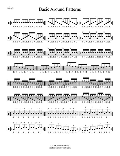 How to Play Marching Tenor Drums, Part 2 of 7: Around Patterns - Rudimental University Press