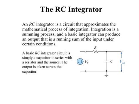 Rc and rl differentiator and integrator circuit