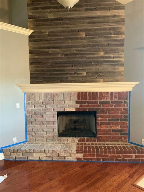 How to Paint a Whitewashed Brick Fireplace DIY | White wash brick fireplace, Brick fireplace ...