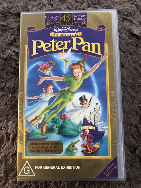 Peter Pan VHS 1953 Animated Film 45th Anniversary Collector\'s Edtn for Sale - Fleetwoodmac.net