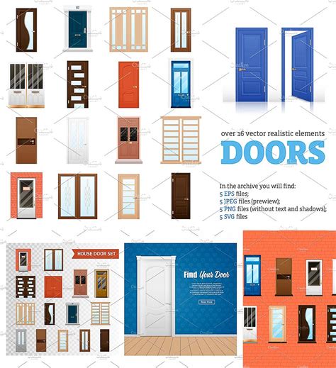 Doors vector set | Free download