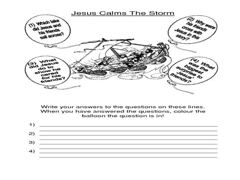 Jesus Calms The Storm Lesson Plan for 3rd - 8th Grade | Lesson Planet