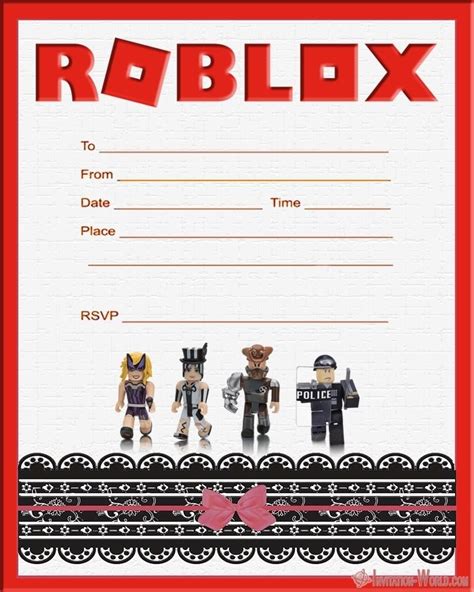 Custom Roblox Invitation Template - Invitation-World.com Sleepover Invitations, Pirate ...