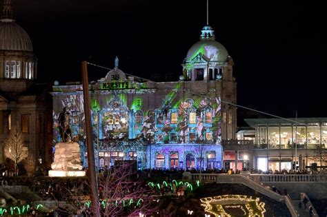 ABERDEEN, SCOTLAND - 12 FEBRUARY 2023: Last Night of Spectra 2003 Light Festival Editorial Image ...