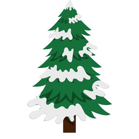 Christmas trees cartoon on tranparent background. New Years and xmas ...