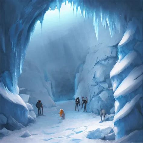 ice cave, digital paintting, artstation, high quality | Stable Diffusion