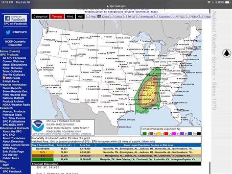 Chilling in the hatched area today, tornado warnings are starting to pop up TN now. : r/tornado