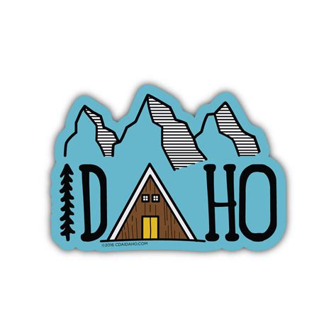 Idaho Cabin Sticker – CDA IDAHO Clothing Company