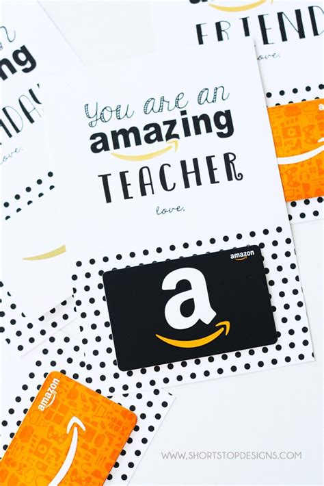 Amazon Gift Card Printables – Short Stop Designs