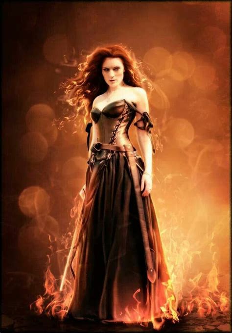 Firey red head | Fire element, Fantasy girl, Witch