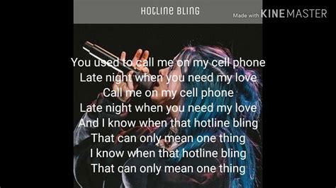 Hotline Bling~Billie Eilish~Lyrics~Cover - YouTube