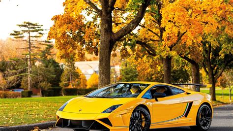 Download wallpaper 1920x1080 lamborghini gallardo, yellow sports car, full hd, hdtv, fhd, 1080p ...