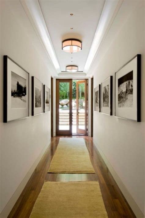 32 White Wall and Picture Frames in Hallway Decorating Ideas - Matchness.com | Narrow hallway ...