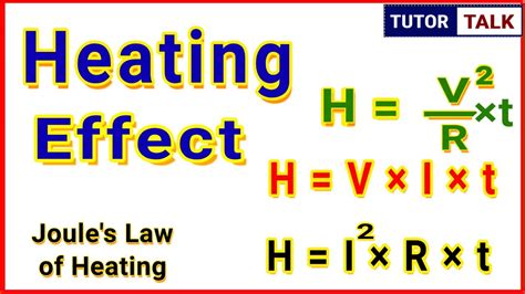 Derivation of Heating effect of electric current || Joule's Law of Heating Derivation - YouTube