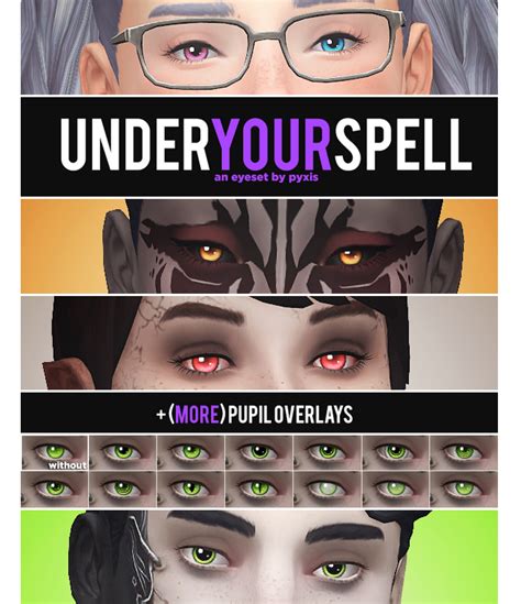 UNDER YOUR SPELL - AN EYESET - PYXIS SIMS | Sims 4, Sims, Sims 4 cc eyes